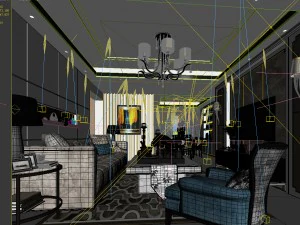 european-style living room design 08 3D Model