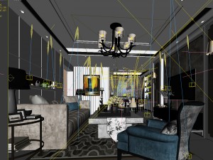 european-style living room design 08 3Dモデル