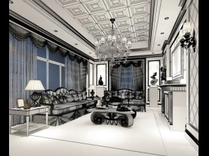 european-style living room design 11 3D Model