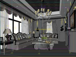 european-style living room design 11 3D Model