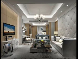 dise&ntilde;o de sala de estar de estilo europeo 12 Modelo 3D