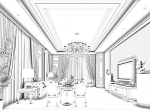 european-style living room design 18 Modèle 3D