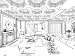 european-style living room design 20 3D Model