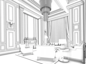 european-style living room design 23 3D Model