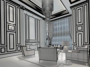 european-style living room design 23 3D Модель