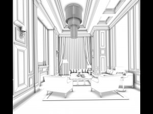 european-style living room design 23 3D Модель