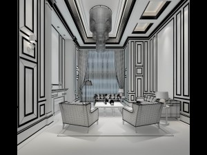 european-style living room design 23 3D Модель