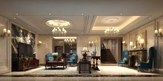 european-style living room design 24 3D Model .c4d .max .obj .3ds .fbx .stl .blend 