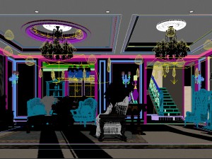 european-style living room design 24 Model 3D