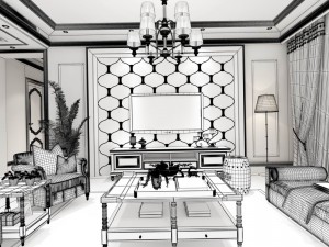 european-style living room design 26 3D Модель