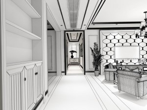 european-style living room design 26 3D Модель
