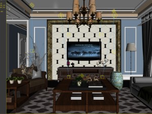european-style living room design 26 3D Модель
