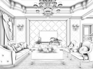 european-style living room design 27 Modèle 3D