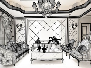 european-style living room design 27 Modèle 3D