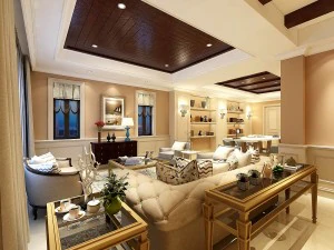 Wohnzimmerdesign im europäischen Stil 07 3D Modell