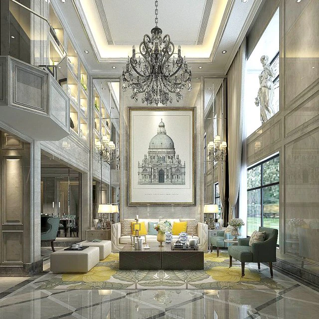 european-style living room design 02 3D Model .c4d .max .obj .3ds .fbx .stl .blend 