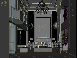 european-style living room design 02 3D Model