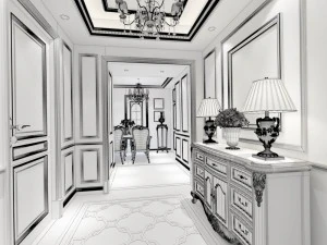 european-style living room design 03 3D Model