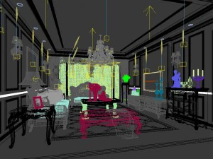 european-style living room design 03 3D Model