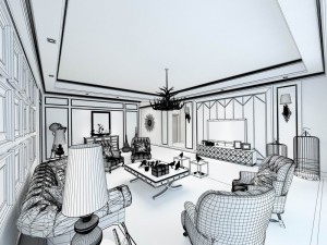 european-style living room design 06 3D Модель