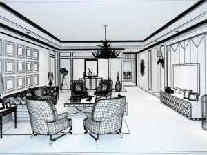 european-style living room design 06 3D Модель