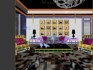 european-style living room design 06 3D Модель