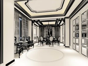 european-style living room design 06 3D Model