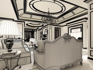 european-style living room design 06 3D Модель