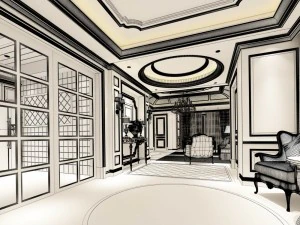 european-style living room design 06 3D Model