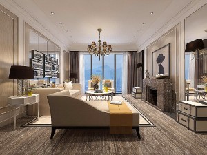 european-style living room design 01 3D Модель