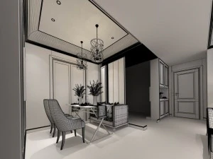 european-style living room design 01 3D Model