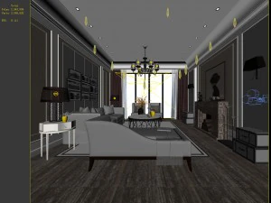 european-style living room design 01 3D Model