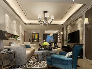european-style living room design 08 Modello 3D