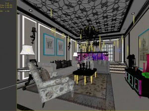 european-style living room design 09 3D Model