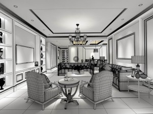 european-style living room design 10 3Dモデル
