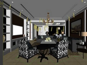 european-style living room design 10 3D Model