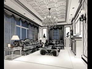 european-style living room design 11 3D 模型