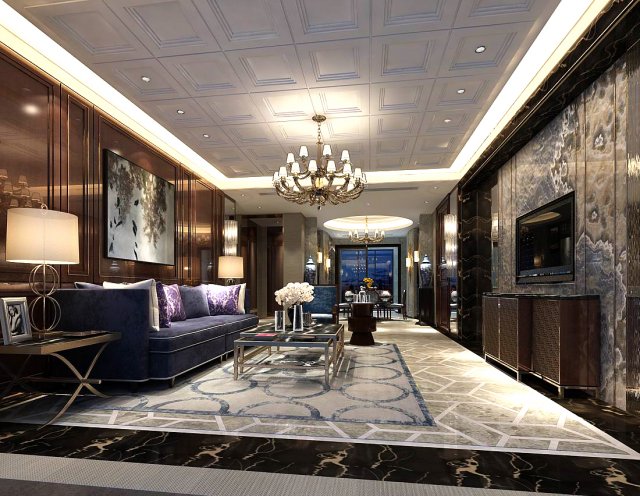 european-style living room design 13 3D Model .c4d .max .obj .3ds .fbx .stl .blend