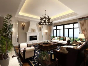 projekt salonu w stylu europejskim 14 Model 3D