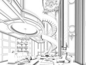 european-style living room design 16 3D 模型