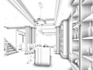 european-style living room design 17 3D Model