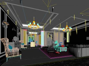 european-style living room design 17 3D Model