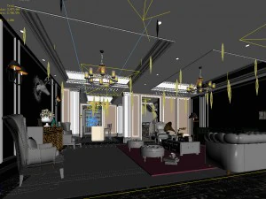 european-style living room design 17 3D Model