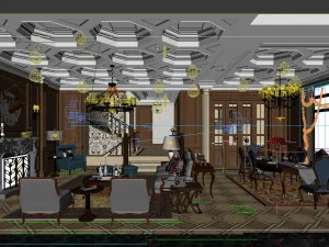 european-style living room design 20 3D Model