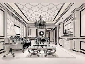 european-style living room design 22 3D Модель