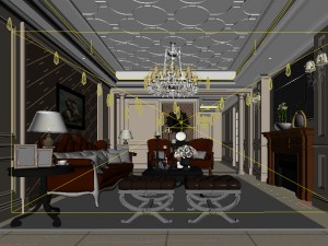 european-style living room design 22 3D Модель