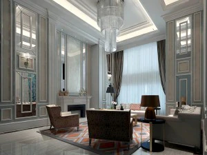 ヨーロピアンスタイルのリビングルームのデザイン23 3Dモデル