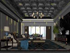 european-style living room design 25 Model 3D