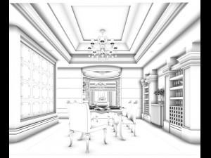 european-style living room design 25 Model 3D