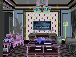 european-style living room design 26 Modello 3D